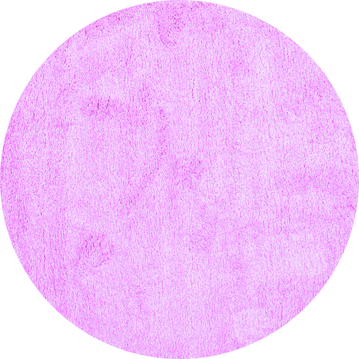 Round Machine Washable Abstract Purple Contemporary Area Rugs, wshcon407pur