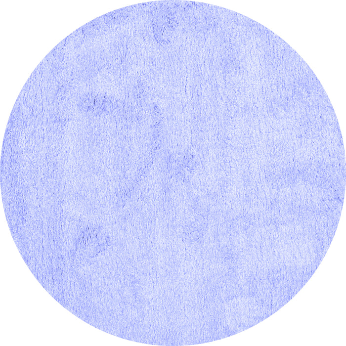 Round Machine Washable Abstract Blue Contemporary Rug, wshcon407blu
