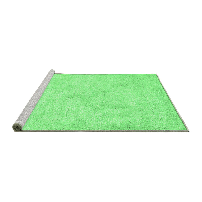 Sideview of Machine Washable Abstract Emerald Green Contemporary Area Rugs, wshcon407emgrn