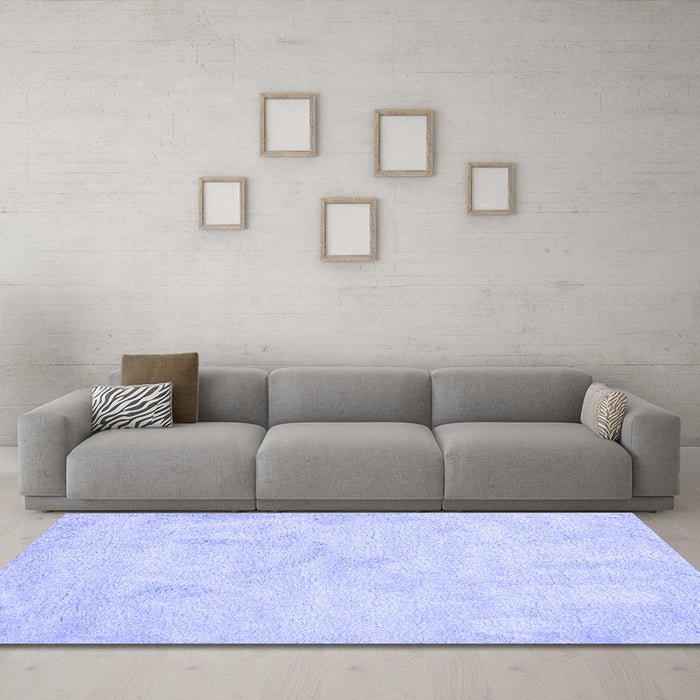 Machine Washable Abstract Blue Contemporary Rug in a Living Room, wshcon407blu
