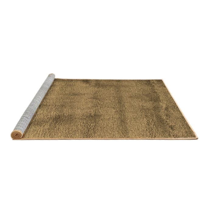 Sideview of Machine Washable Abstract Brown Contemporary Rug, wshcon408brn