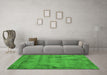 Machine Washable Abstract Green Contemporary Area Rugs in a Living Room,, wshcon408grn