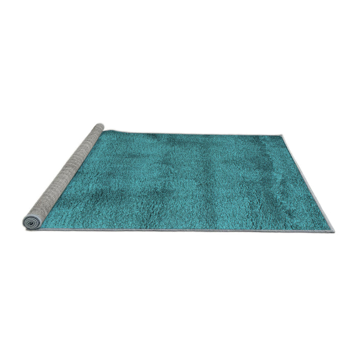 Sideview of Machine Washable Abstract Light Blue Contemporary Rug, wshcon408lblu