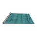 Sideview of Machine Washable Abstract Light Blue Contemporary Rug, wshcon408lblu