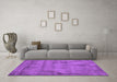 Machine Washable Abstract Purple Contemporary Area Rugs in a Living Room, wshcon408pur