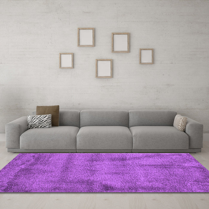 Machine Washable Abstract Purple Contemporary Area Rugs in a Living Room, wshcon408pur