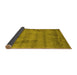 Sideview of Abstract Yellow Contemporary Rug, con408yw