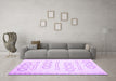 Machine Washable Solid Purple Modern Area Rugs in a Living Room, wshcon409pur