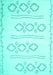 Machine Washable Solid Turquoise Modern Area Rugs, wshcon409turq