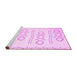 Sideview of Machine Washable Solid Pink Modern Rug, wshcon409pnk