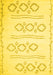 Machine Washable Solid Yellow Modern Rug, wshcon409yw