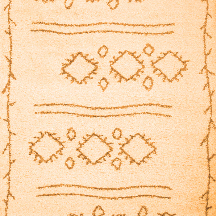 Serging Thickness of Machine Washable Solid Orange Modern Area Rugs, wshcon409org