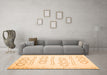 Machine Washable Solid Orange Modern Area Rugs in a Living Room, wshcon409org