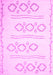 Machine Washable Solid Pink Modern Rug, wshcon409pnk