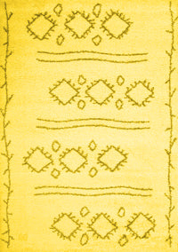 Solid Yellow Modern Rug, con409yw