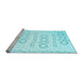 Sideview of Machine Washable Solid Light Blue Modern Rug, wshcon409lblu