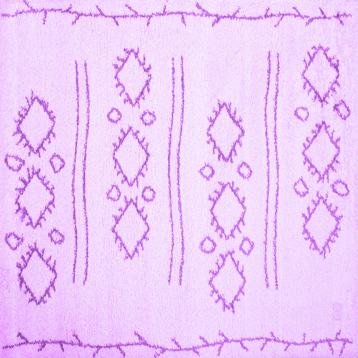 Square Solid Purple Modern Rug, con409pur