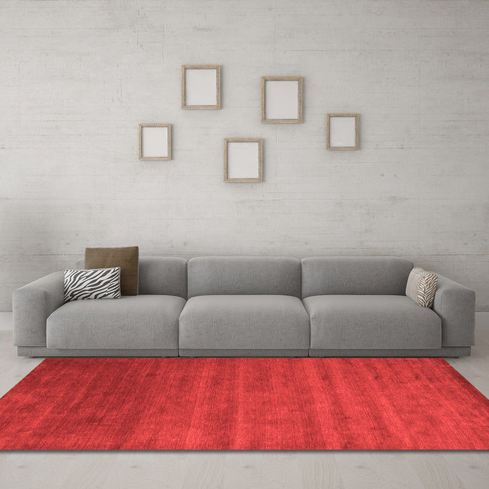 Contemporary Red Washable Rugs
