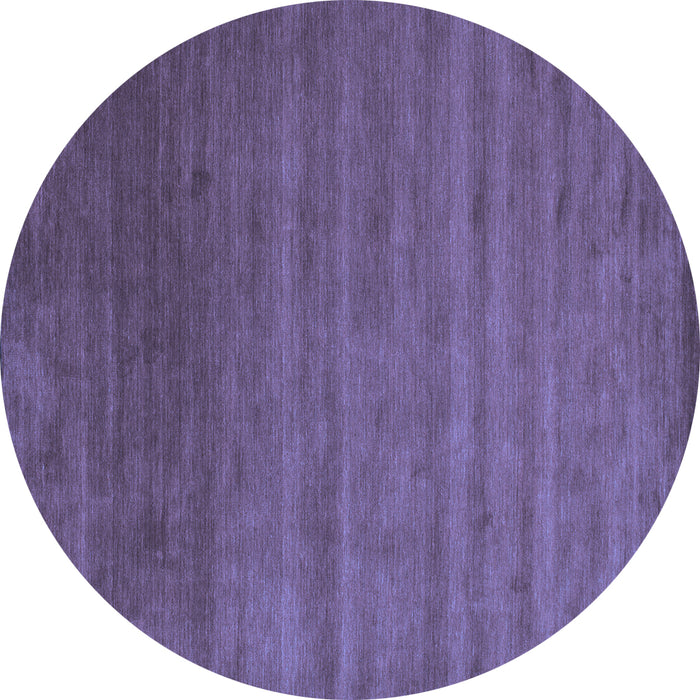 Round Abstract Blue Contemporary Rug, con40blu