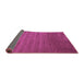 Sideview of Abstract Purple Contemporary Rug, con40pur