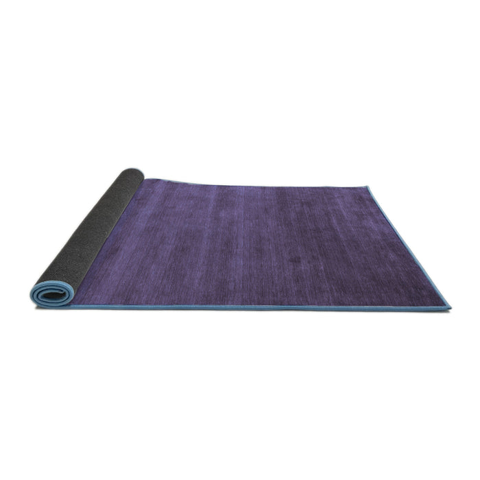 Sideview of Abstract Blue Contemporary Rug, con40blu