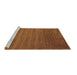 Sideview of Machine Washable Abstract Brown Contemporary Rug, wshcon40brn