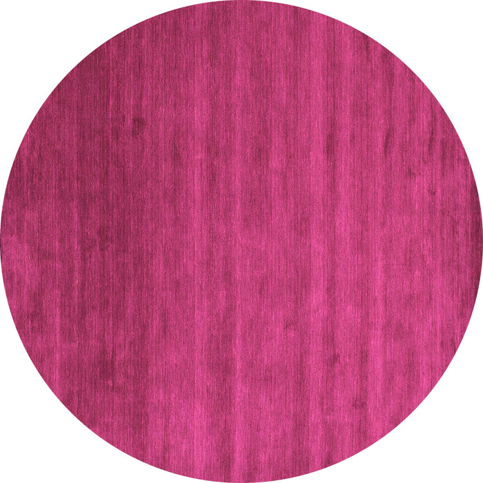 Round Abstract Pink Contemporary Rug, con40pnk