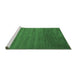 Sideview of Machine Washable Abstract Emerald Green Contemporary Area Rugs, wshcon40emgrn