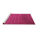 Sideview of Machine Washable Abstract Pink Contemporary Rug, wshcon40pnk