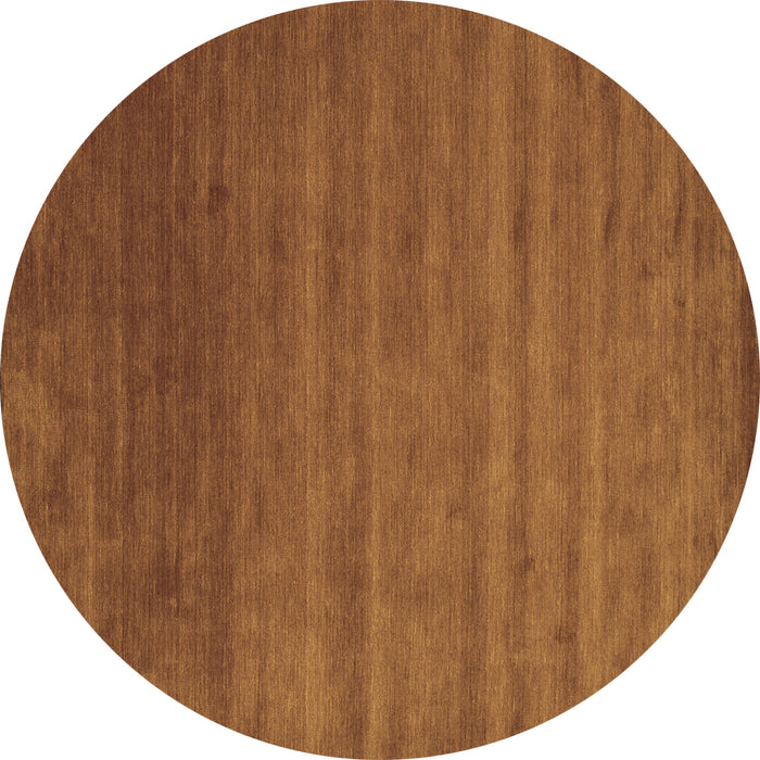 Round Abstract Brown Contemporary Rug, con40brn