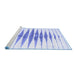 Sideview of Machine Washable Solid Blue Modern Rug, wshcon410blu