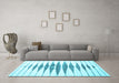 Machine Washable Solid Light Blue Modern Rug in a Living Room, wshcon410lblu