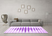 Machine Washable Solid Purple Modern Area Rugs in a Living Room, wshcon410pur