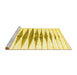 Sideview of Machine Washable Solid Yellow Modern Rug, wshcon410yw