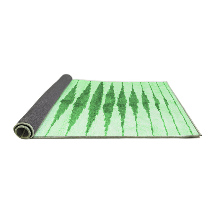 Sideview of Solid Emerald Green Modern Rug, con410emgrn