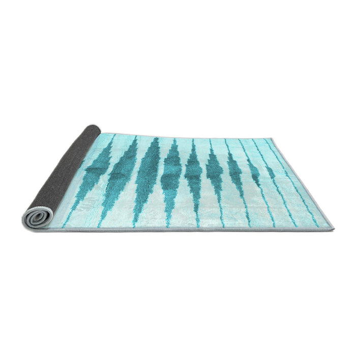 Sideview of Solid Light Blue Modern Rug, con410lblu