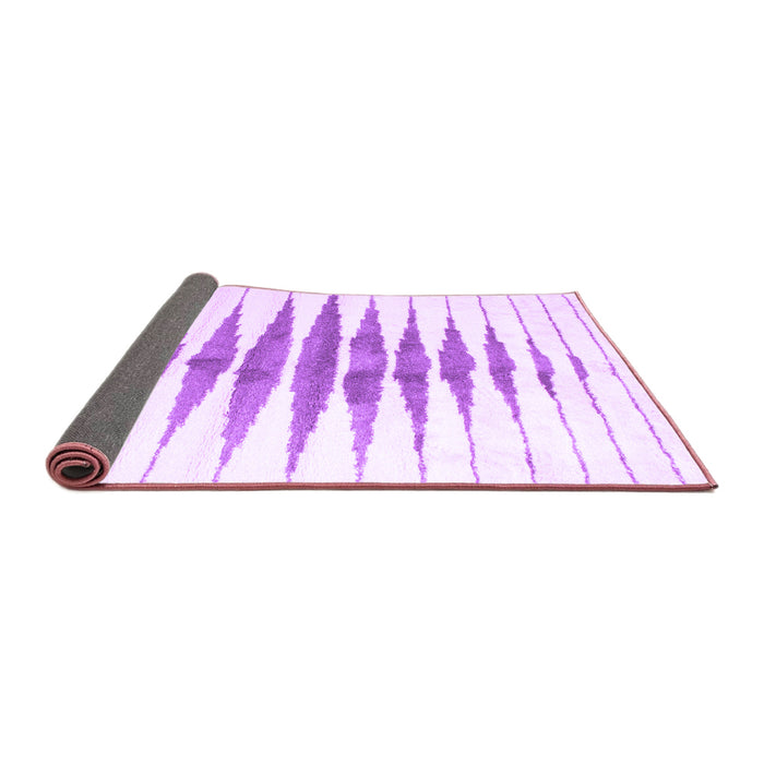 Sideview of Solid Purple Modern Rug, con410pur