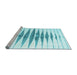 Sideview of Machine Washable Solid Light Blue Modern Rug, wshcon410lblu