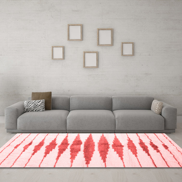 Modern Red Washable Rugs