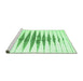 Sideview of Machine Washable Solid Emerald Green Modern Area Rugs, wshcon410emgrn