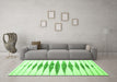 Machine Washable Solid Green Modern Area Rugs in a Living Room,, wshcon410grn