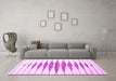 Machine Washable Solid Pink Modern Rug in a Living Room, wshcon410pnk