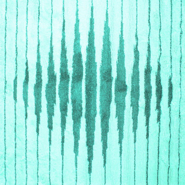 Square Machine Washable Solid Turquoise Modern Area Rugs, wshcon410turq