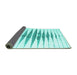 Sideview of Solid Turquoise Modern Rug, con410turq