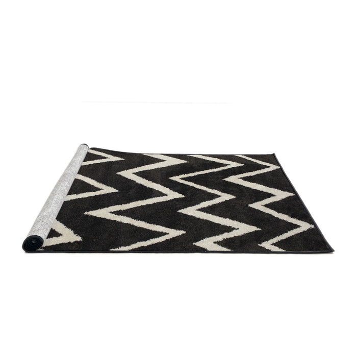 Serging Thickness of Machine Washable Contemporary Sage Green Rug, wshcon411