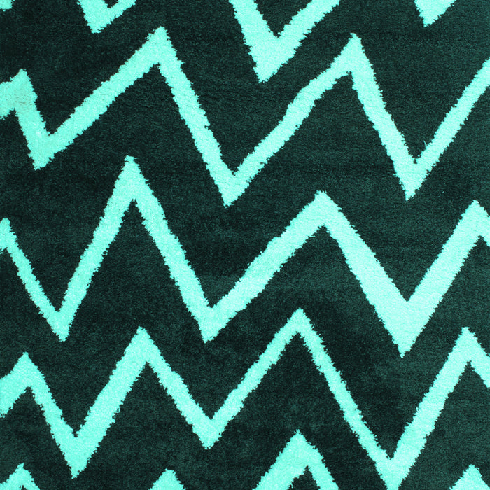 Abstract Turquoise Contemporary Rug, con411turq