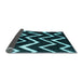 Sideview of Abstract Light Blue Contemporary Rug, con411lblu