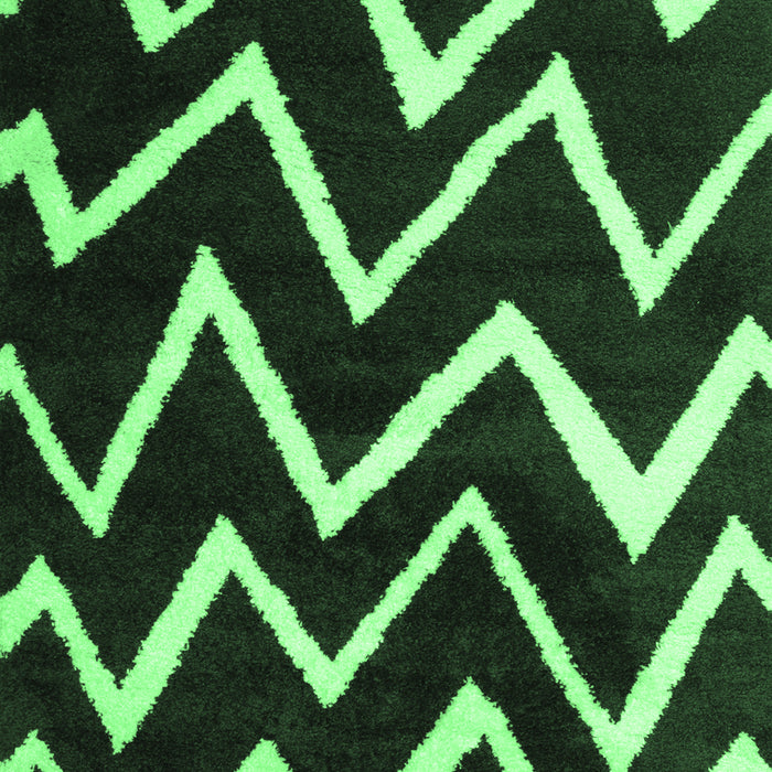 Machine Washable Abstract Emerald Green Contemporary Area Rugs, wshcon411emgrn