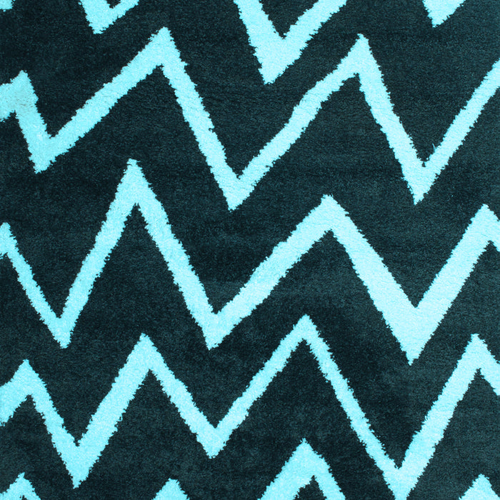 Abstract Light Blue Contemporary Rug, con411lblu