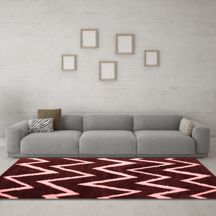 Contemporary Red Washable Rugs